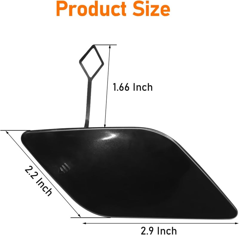 APESER Compatible with 2010-2013 Mercedes Benz Tow Hook Cover for E-Class W212 E300 E350 E400 E550 A2128850126(Black,Right Passenger Side),Front Bumper Towing Eye Cap - Image 3